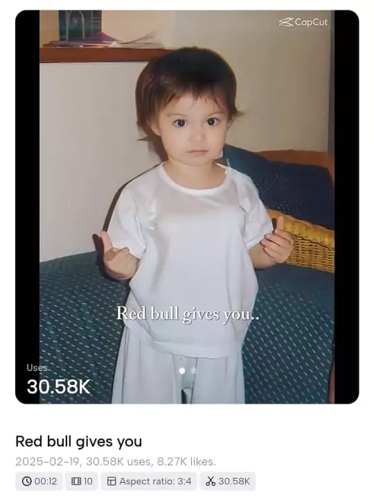 capcut template link