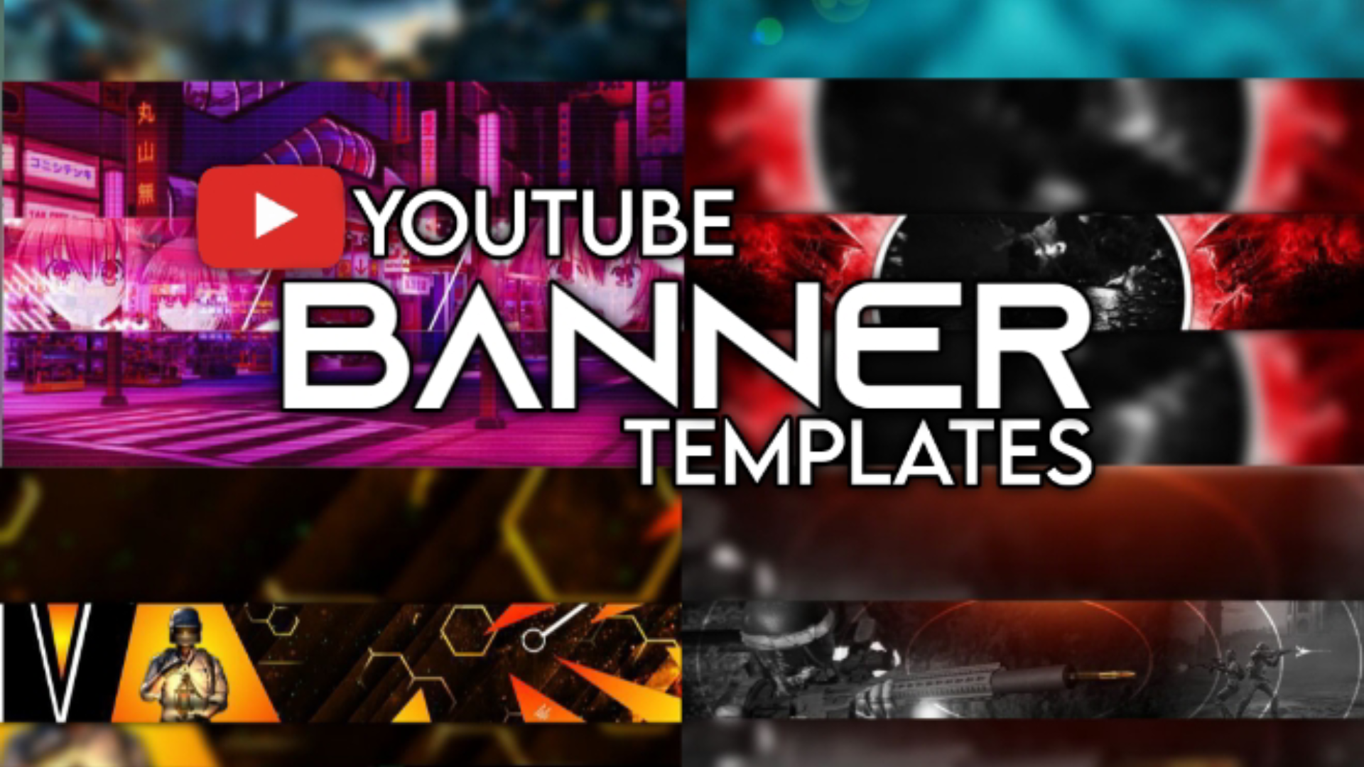 YouTube Channel Banner Templates Free (50+ Templates)